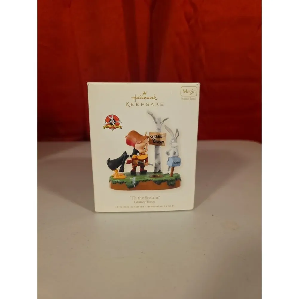 Hallmark Keepsake Looney Tunes Tis the Season Bugs Elmer Daffy Sound Ornament D